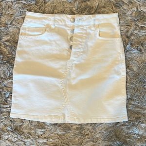 White jean skirt